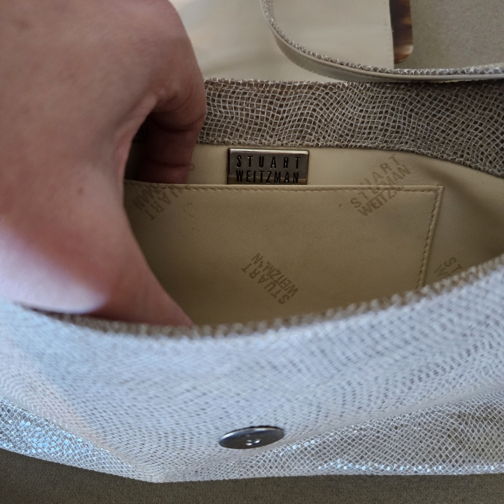 Stuart Weitzman Snakeskin Horn Bag - image 2